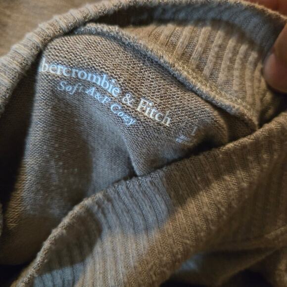 Abercrombie and fitch sweater womens size large brown gray oversized soft cozy - Picture 5 of 9